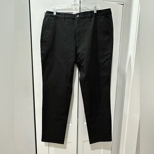 True Classic Mens Black Chino Pants